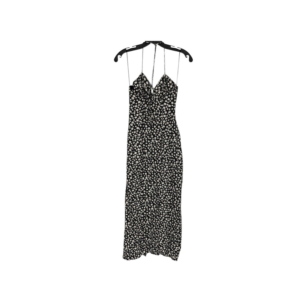 Zara 🖤90s Grunge Fairy Y2K Black & White Floral Spaghetti Strap Baddie Dress S - Picture 6 of 7